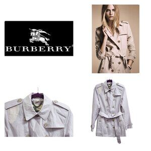 Burberry Coat - Sandringham Short Trench color light lavender Size 8